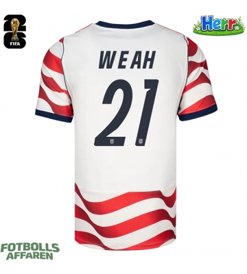 Förenta stater Timothy Weah #21 Hemmatröja VM 2026 Kortärmad